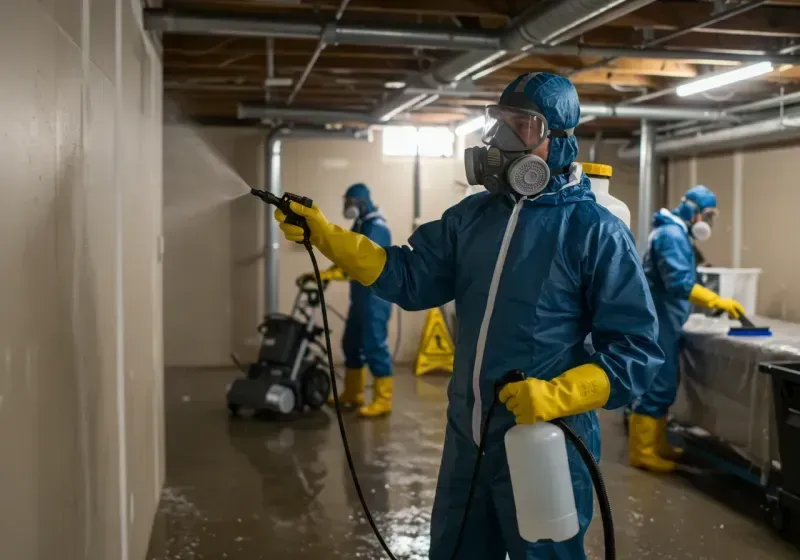 Basement Sanitization and Antimicrobial Treatment process in Northampton County, NC