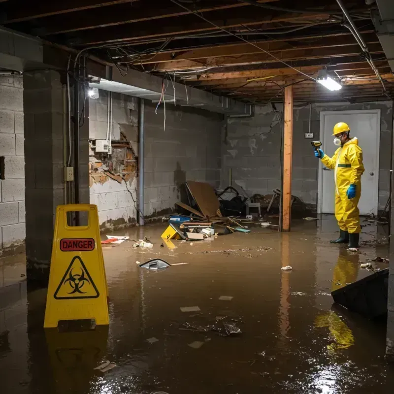 Flooded Basement Electrical Hazard in Northampton County, NC Property