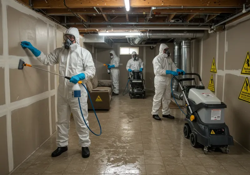 Basement Moisture Removal and Structural Drying process in Northampton County, NC